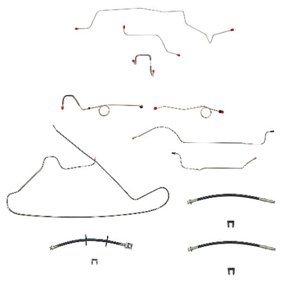 1967 Dodge Coronet Brake Line & Hose Kit - BLH101OM