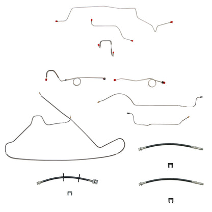 1967 Dodge Charger Brake Line & Hose Kit - BLH101SS - Brake Line and Hose Kit Car Part People