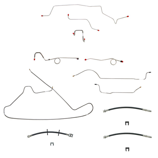 1967 Dodge Charger Brake Line & Hose Kit - BLH101SS - Brake Line and Hose Kit Car Part People