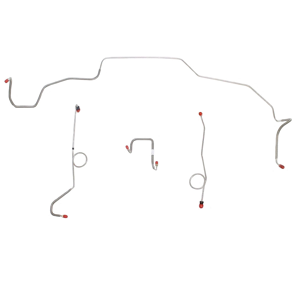 1968-1969 Dodge Charger Complete Brake Line & Hose Kit Front Drums 8.75" Rear Steel BLH117OM