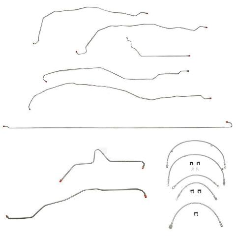 01-07 Chevrolet Silverado Sierra 3500 Brake Line & Hose Kit Crew Cab/Long Bed