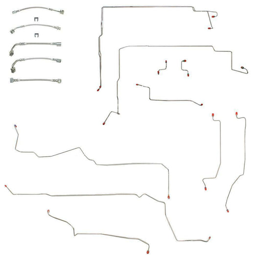 94-95 Mustang GT Brake Line & Hose Kit AWABS - Brake Line and Hose Kit Car Part People