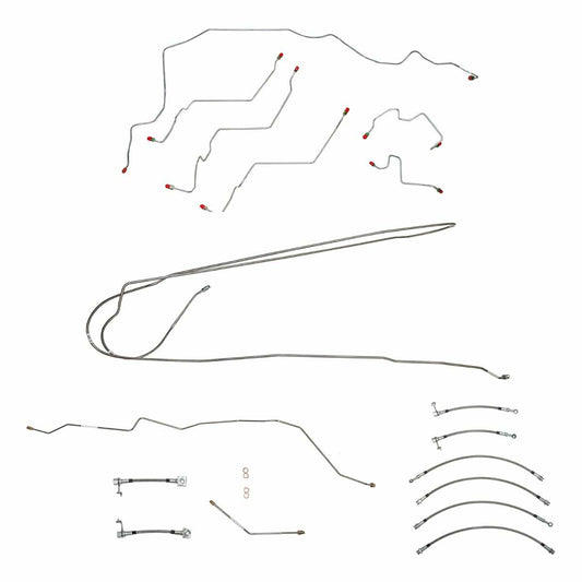 2003-05 Ram 3500 w/5.9L, AWABS, Ext Cab/Long Bed; Complete Brake Line BLH142SS