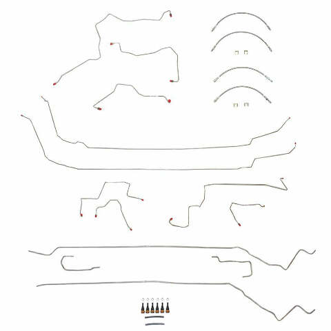 1999-2002 Mercury Cougar Complete Brake Line and Hose Kit Stainless Steel BLH44