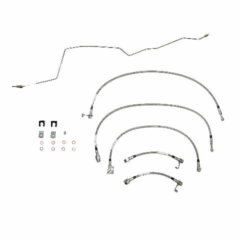 For Dodge Ram 2500 2001-02 BrakeLine&Hose 4WD LongBed ExtCab Auto Disc-BLH74-CPP