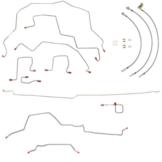 98-01 Dodge Ram 2500 Brake Lines & Hose Kit 4WD Ext Cab/Long Bed RWABS Non Duall - Brake Line and Hose Kit Car Part People