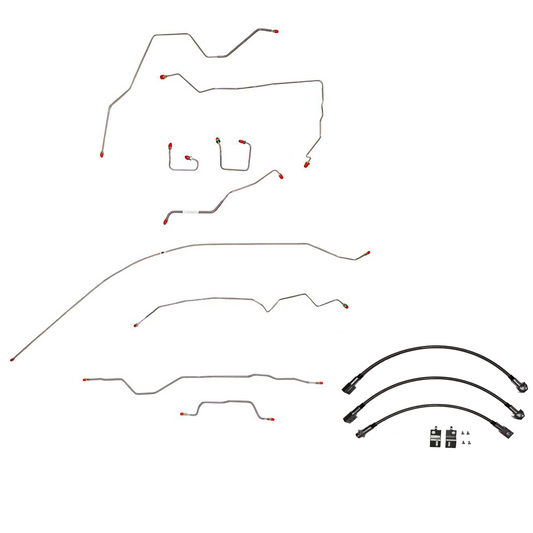 95-01 Jeep Cherokee Brake Line & Hose Kit No ABS - BLH94 - Brake Line and Hose Kit Car Part People