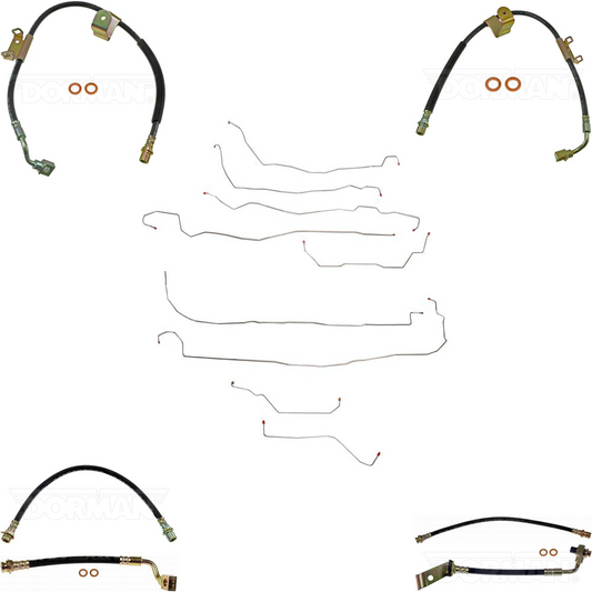 Fine Lines BLH97 - Complete Brake Line & Hose Kit for 2003 - 2007 Hummer - Brake Line and Hose Kit Car Part People