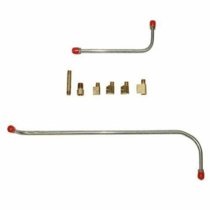 1956 Chevrolet Bel Air Pump to Carburetor Fuel Line w/ 6 Fittings - BPC5602SS - Pre-Bent Fuel Lines Car Part People