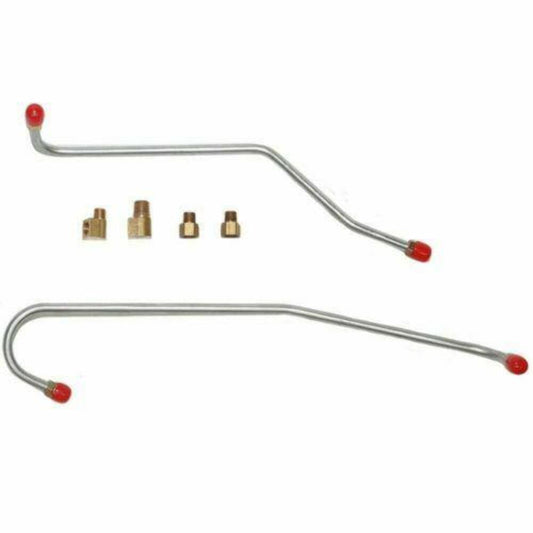 1957 Chevrolet Bel Air Pump to Carburetor Fuel Line w/ 4 Fittings - BPC5706SS - Pre-Bent Fuel Lines Car Part People