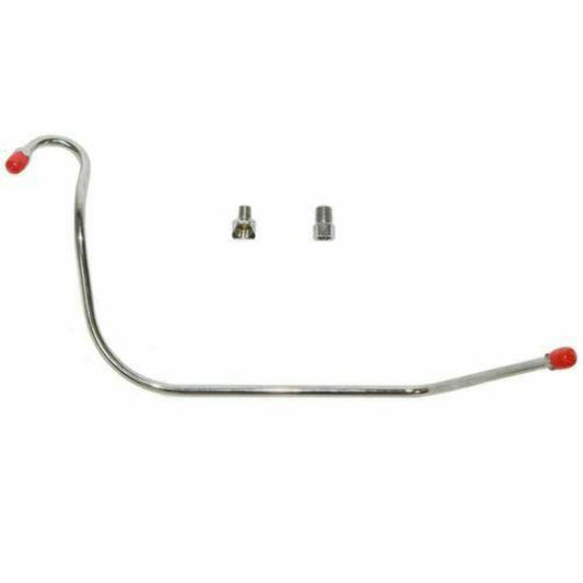 1963-65 Chevrolet Bel Air Pump Carburetor Fuel Line 5/16 Inch Chrome BPC6301CH - Pre-Bent Fuel Lines Car Part People