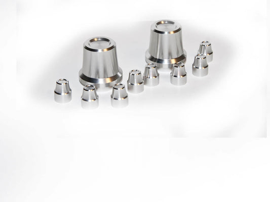 Billet Strut TowerCaps 10pc fits Ford Mustang Shelby 11-14 Drake BR3Z-7W13296-BL