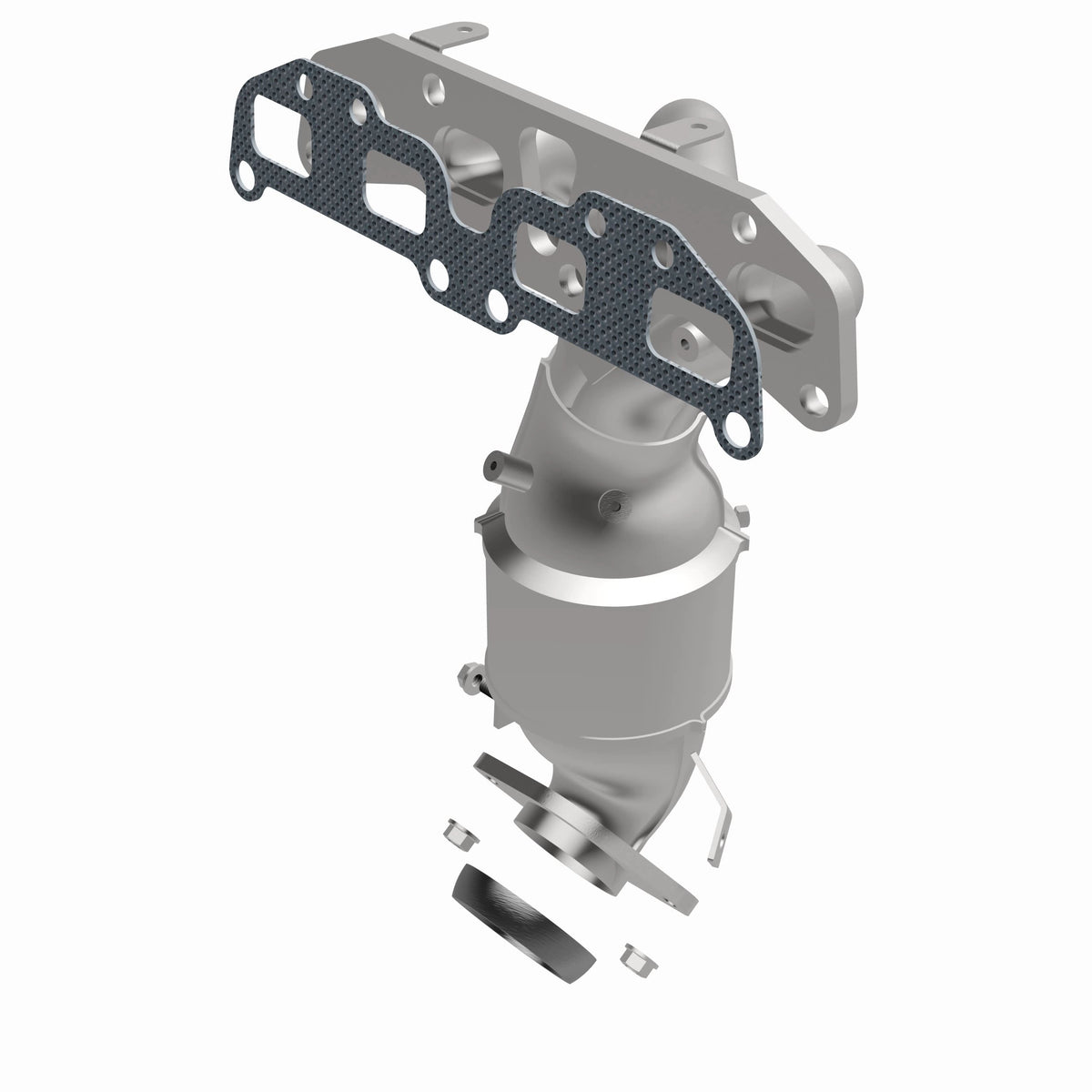 Catalytic Converter with Integrated Exhaust Manifold for HM Grade Federal / EPA Compliant Direct-Fit Manifold Catalytic