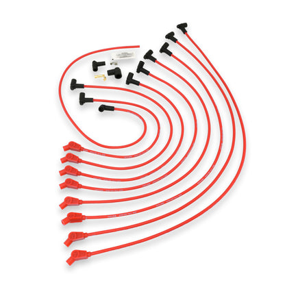 Spark Plug Wire Set Universal 8mm Silicone Spiro Pro 350 ohm/ft Red 76232