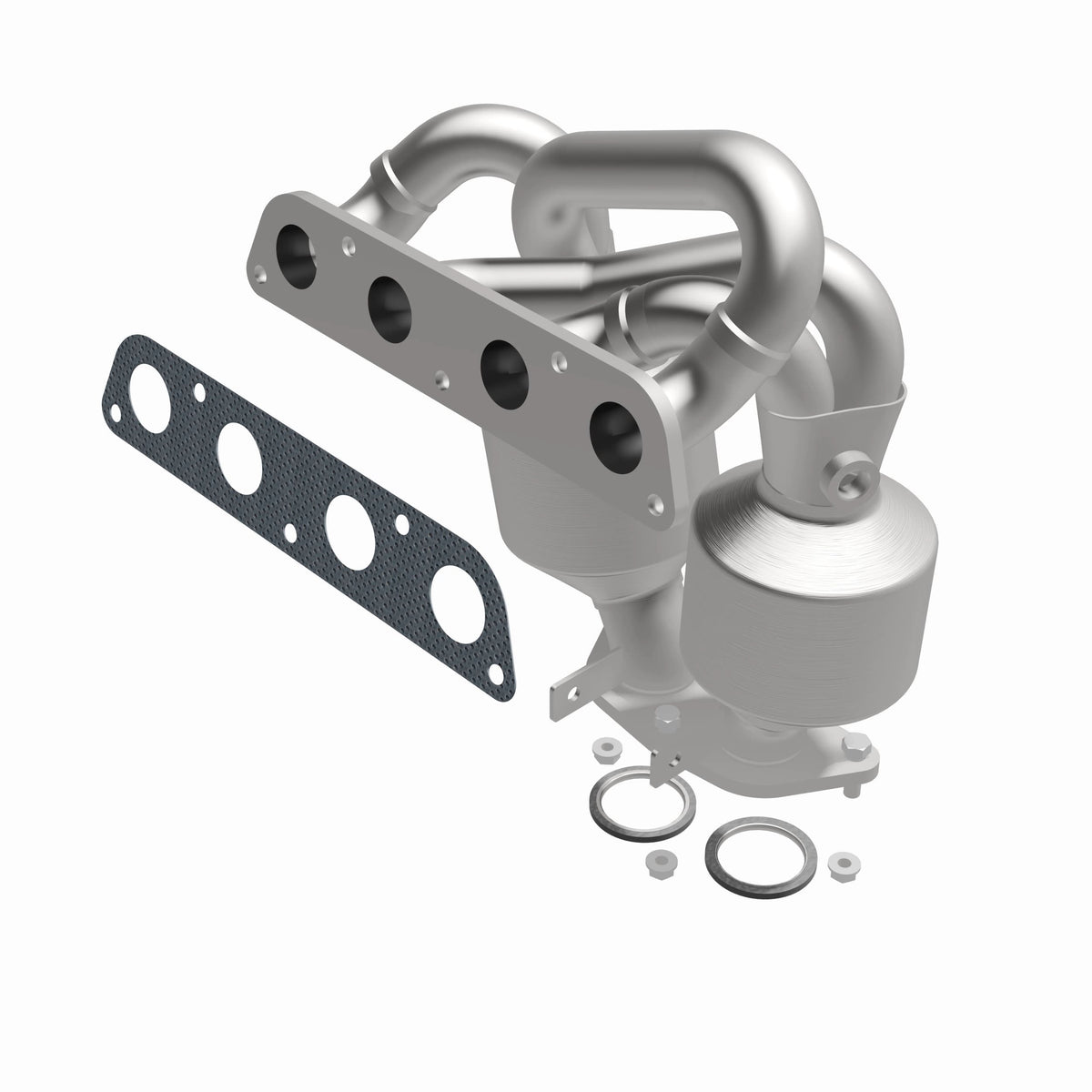 Catalytic Converter with Integrated Exhaust Manifold for HM Grade Federal / EPA Compliant Direct-Fit Manifold Catalytic