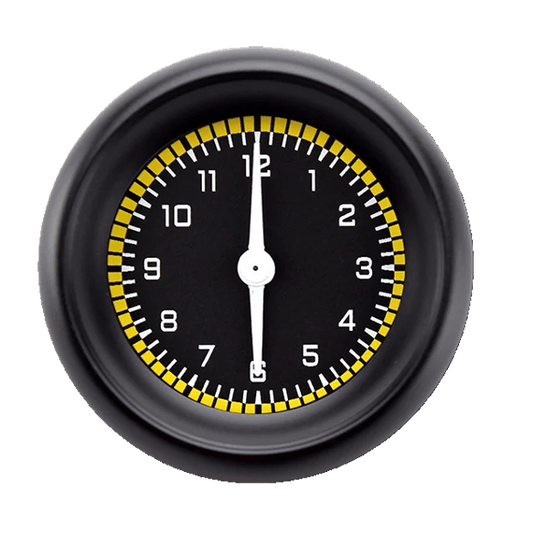 AutoCross Yellow 2 1/8" Clock AX90YBLF