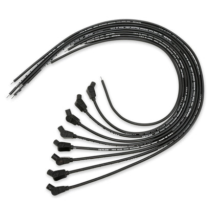 Spark Plug Wire Set Universal 8mm Silicone Pro Wire 135? 3500 ohm/ft Black 70053