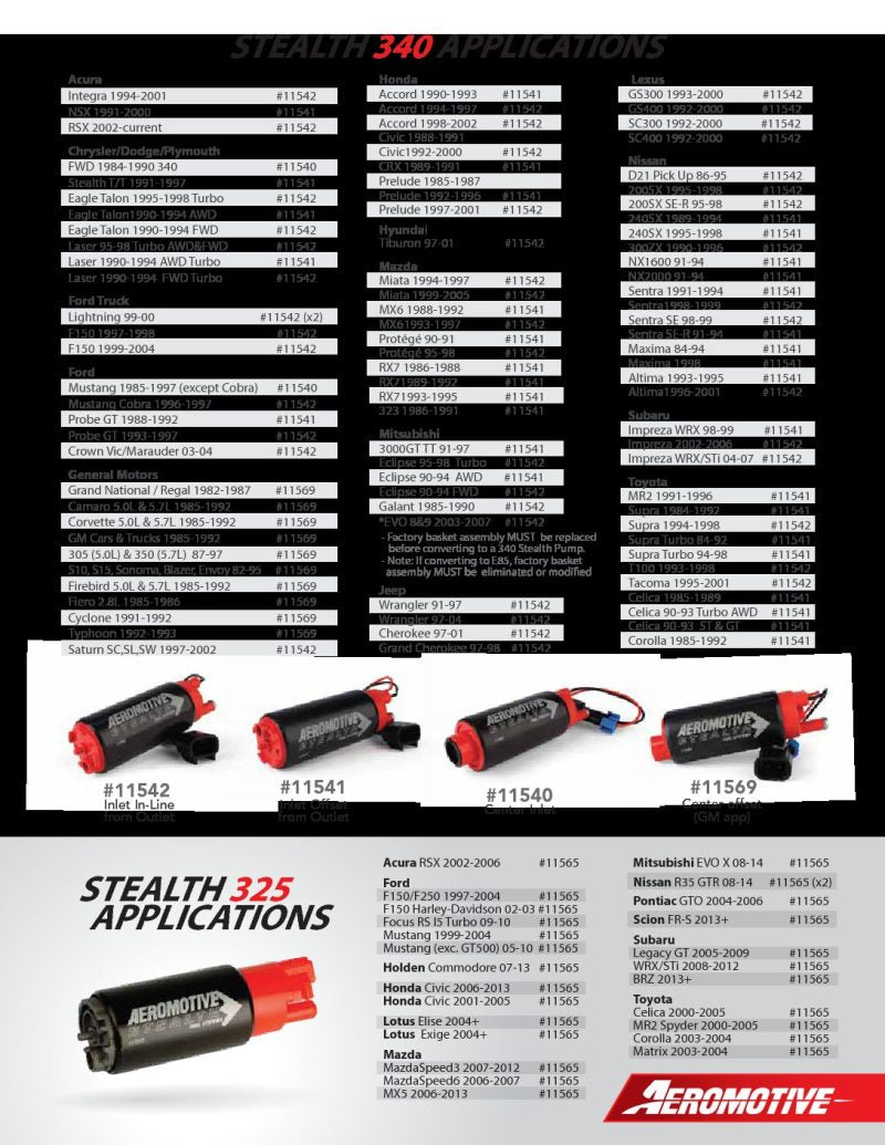 Aeromotive 11565 Stealth 325 Fuel Pump
