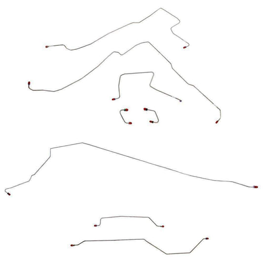 97-06 Jeep Wrangler Brake Line Kit No ABS - Complete Brake Line Kit Car Part People
