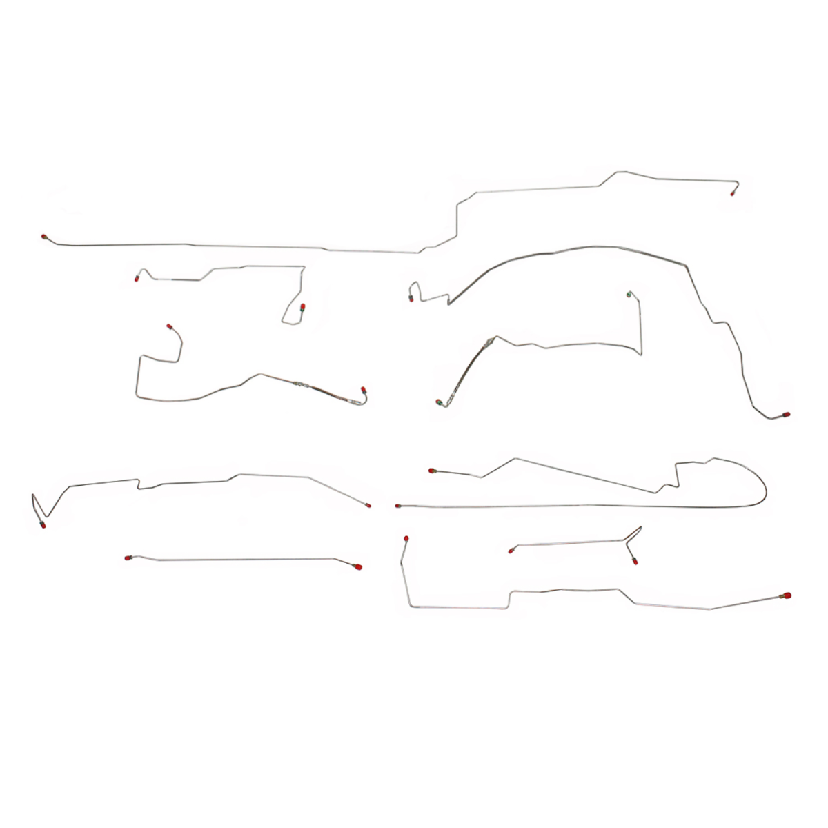 1999-2004 Chrysler 300M Complete Brake Line Kit w/ AWABS Traction Control CBK0027OM - Complete Brake Line Kit Car Part People