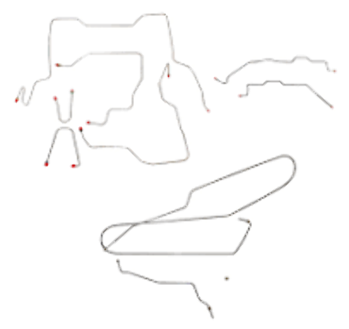 1995-2000 Chevrolet K2500 Complete Brake Line Kit Reg Cab Long Bed Stainless CBK0028SS