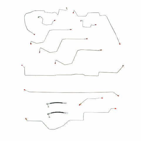 2002-05 Dodge Ram 1500 Brake Line Kit Quad Cab/Short Bed 4x4 Stainless CBK0032SS