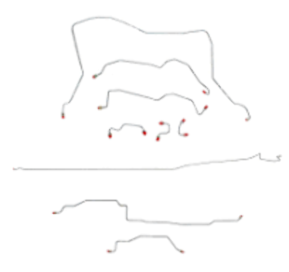 95-97 Dodge Ram 1500 Brake Line Kit 4WD Reg Cab/Long Bed Stainless Steel - Complete Brake Line Kit Car Part People