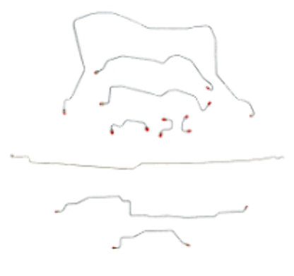 95-97 Dodge Ram 1500 Brake Line Kit 4WD Ext Cab/Long Bed - Complete Brake Line Kit Car Part People