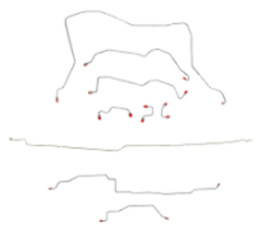 95-97 Dodge Ram 1500 Brake Line Kit 4WD Ext Cab/Long Bed - Complete Brake Line Kit Car Part People