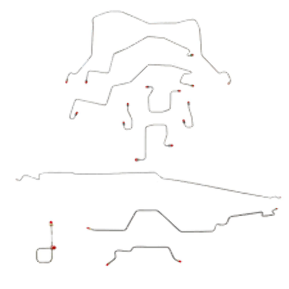 Brake Line Kit For Dodge Ram 2500 98-01 4WD ShortBed ExtCab RWABS-CBK0048SS - Complete Brake Line Kit Car Part People