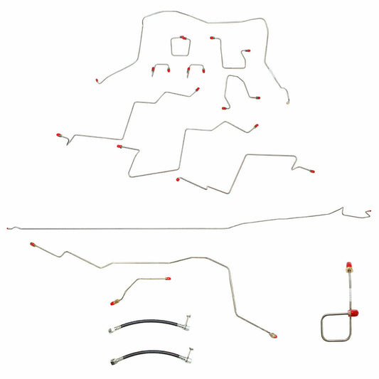For Dodge Ram 2500 01-02 BrakeLine LongBed RegCab AWABS DiscBrake-CBK0055SS-CPP - Complete Brake Line Kit Car Part People