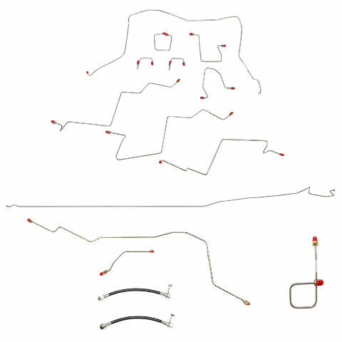 For Dodge Ram 2500 01-02 BrakeLine LongBed RegCab AWABS DiscBrake-CBK0055SS-CPP