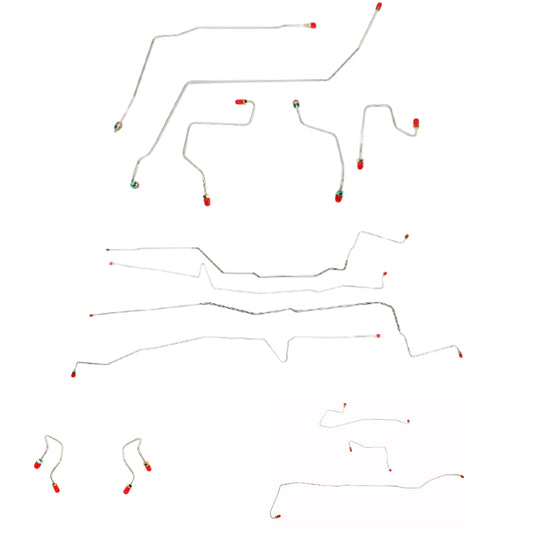 00-07 Ford Taurus Brake Line Kit Rear Drum AWABS Stainless Steel CBK0060SS - Complete Brake Line Kit Car Part People