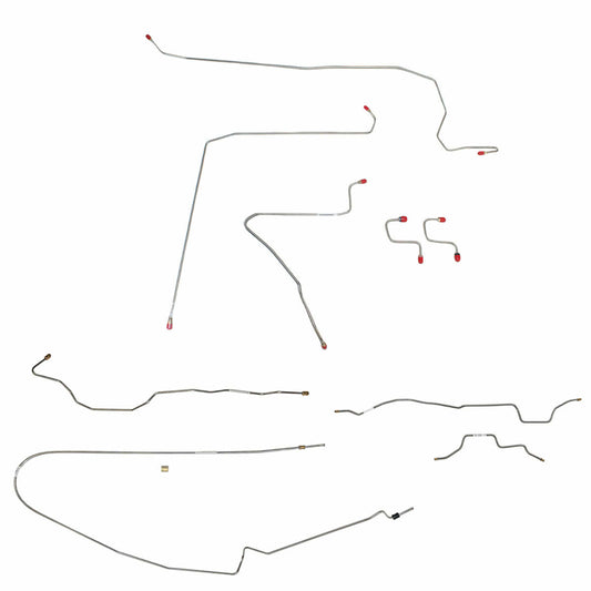 93-95 Jeep Wrangler Brake Line Kit Non ABS Stainless Steel - Complete Brake Line Kit Car Part People