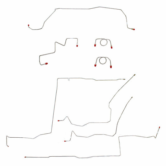 2003 - 2005 Dodge Neon Brake Line Kit - CBK0090SS - Complete Brake Line Kit Car Part People