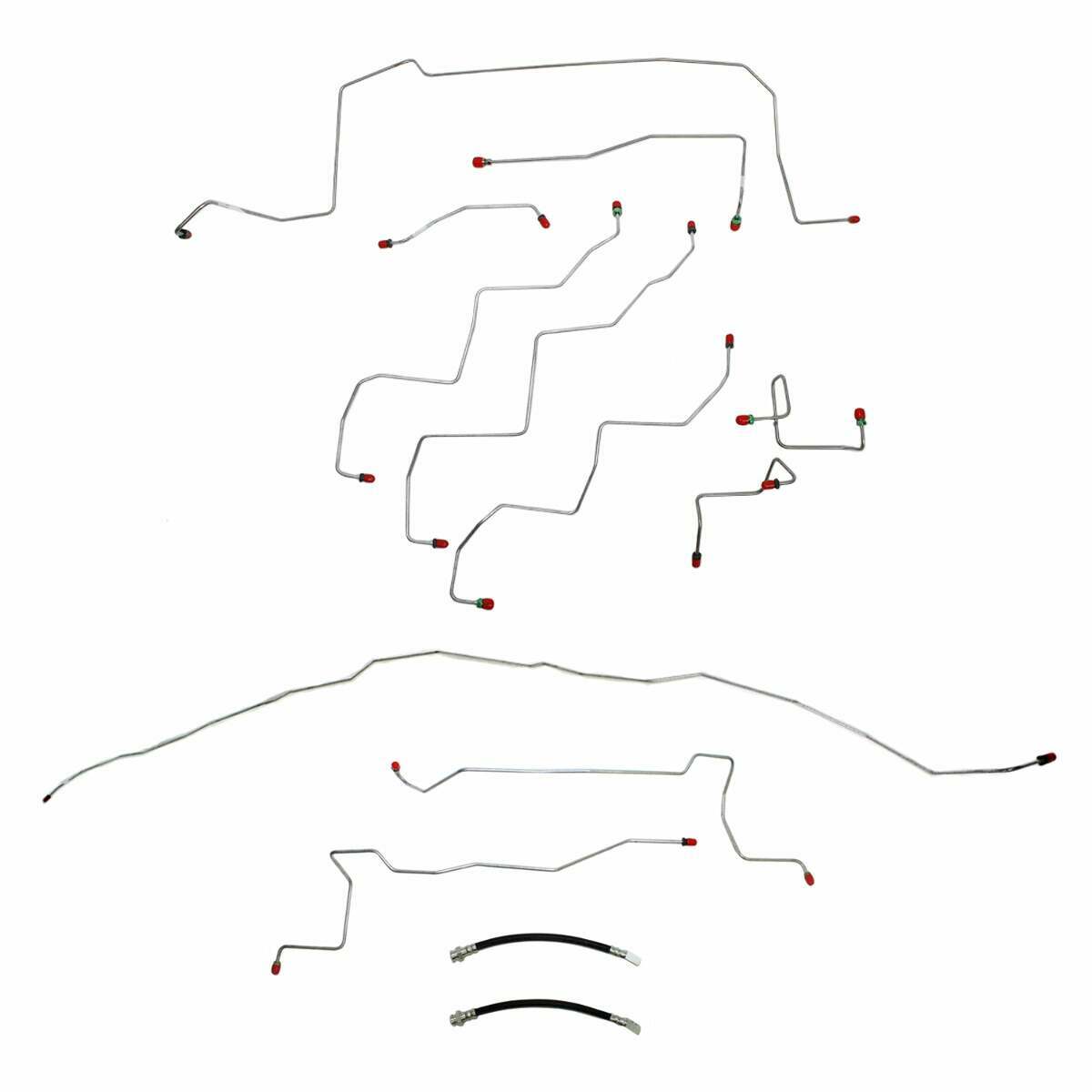 02-03 Durango RT 4WD Disc Brakes Complete Brake Line Kit Steel CBK0096OM - Complete Brake Line Kit Car Part People