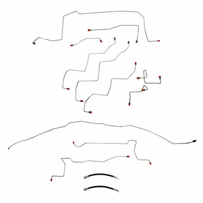 02-03 Durango RT 4WD Disc Brakes Complete Brake Line Kit Steel CBK0096OM - Complete Brake Line Kit Car Part People