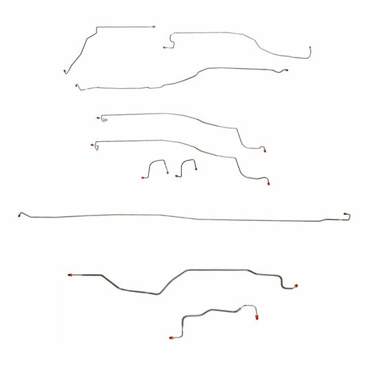03-04 Chevrolet 1500 Brake Line Kit 4WD Reg Cab/Short Bed Stainless Steel - Complete Brake Line Kit Car Part People