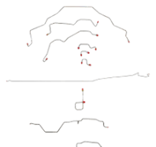 95-97 Dodge Ram 3500 Brake Line Kit 2WD Reg Cab/Long Bed RWABS - Complete Brake Line Kit Car Part People