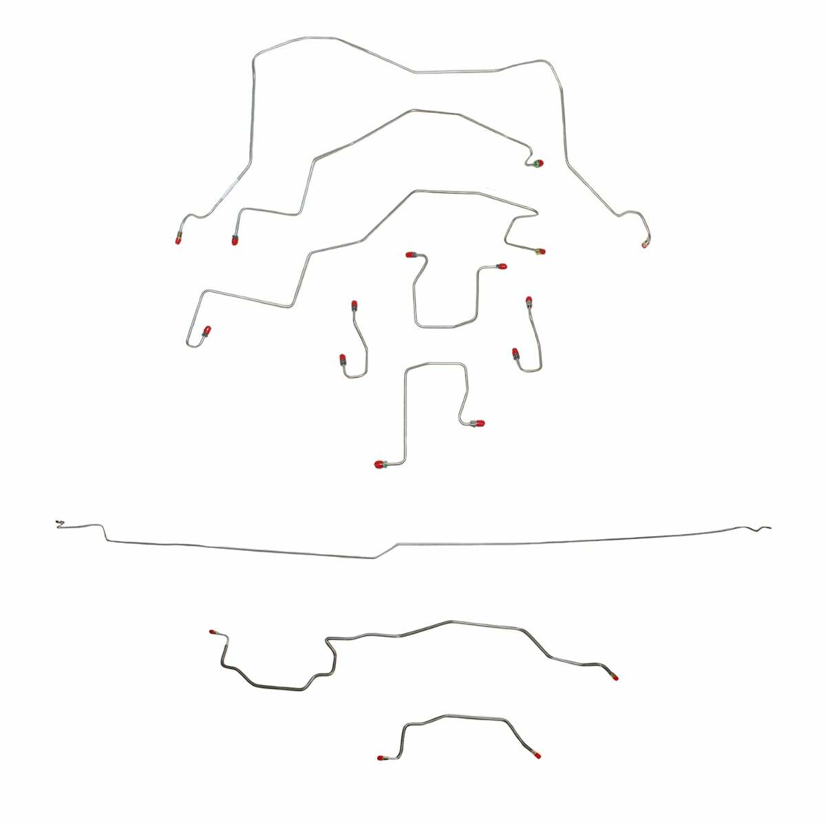 98-01 Dodge Dodge Ram 3500 Brake Line Kit 4WD Ext Cab/Long Bed Stainless Steel - Complete Brake Line Kit Car Part People