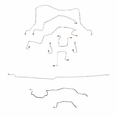 98-01 Dodge Dodge Ram 3500 Brake Line Kit 4WD Ext Cab/Long Bed  Stainless Steel