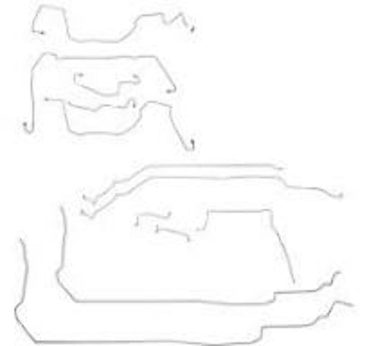 00-05 Chevrolet Cavalier Brake Line Kit Stainless Steel - Complete Brake Line Kit Car Part People