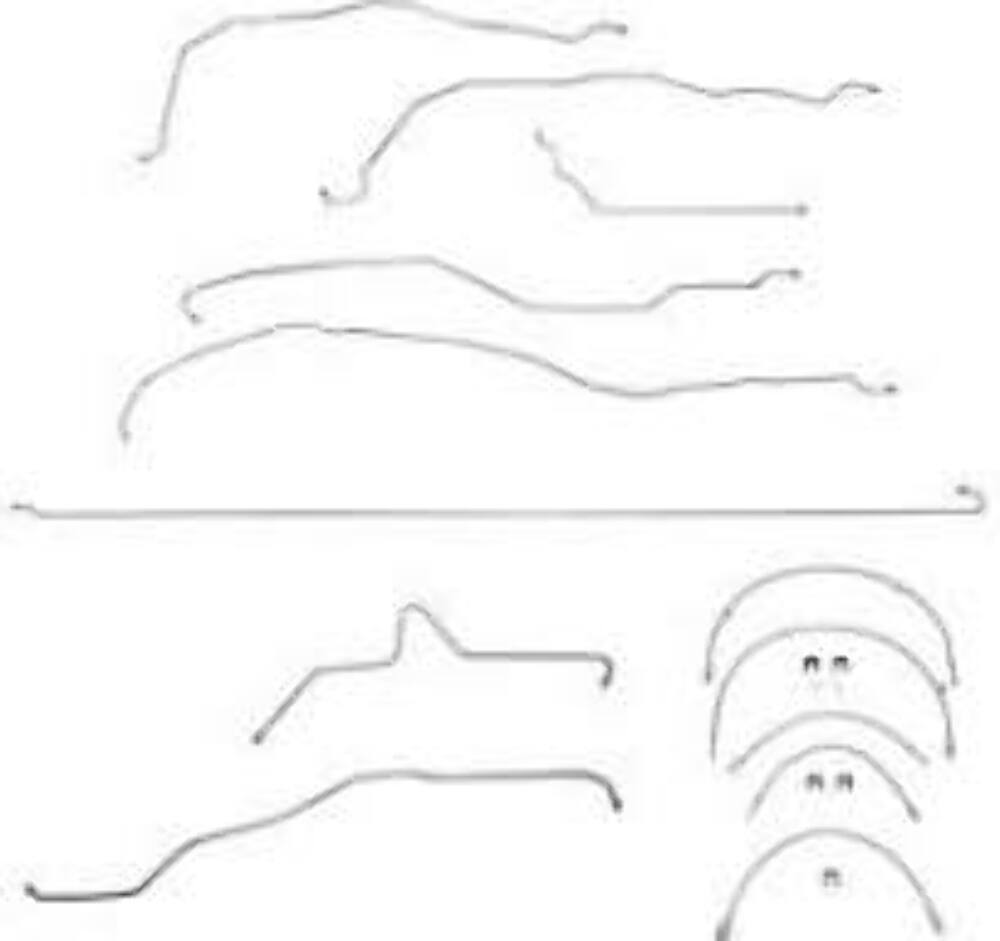 98-01 Dodge Ram 2500 Brake Line Kit 4WD Reg Cab/Long Bed RWABS Auto Trans - Complete Brake Line Kit Car Part People