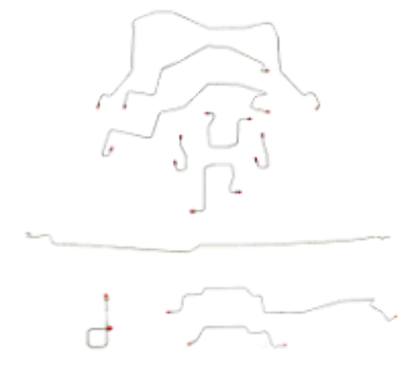 98-01 Dodge Ram 2500 Brake Line Kit 4x4 Ext Cab/Long Bed RWABS - Complete Brake Line Kit Car Part People