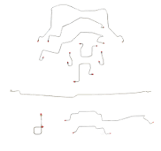 98-01 Dodge Ram 2500 Brake Line Kit 4x4 Ext Cab/Long Bed Stainless Steel - Complete Brake Line Kit Car Part People