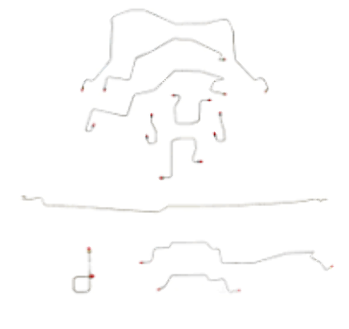 98-01 Dodge Ram 2500 Brake Line Kit 4x4 Ext Cab/Long Bed  Stainless Steel