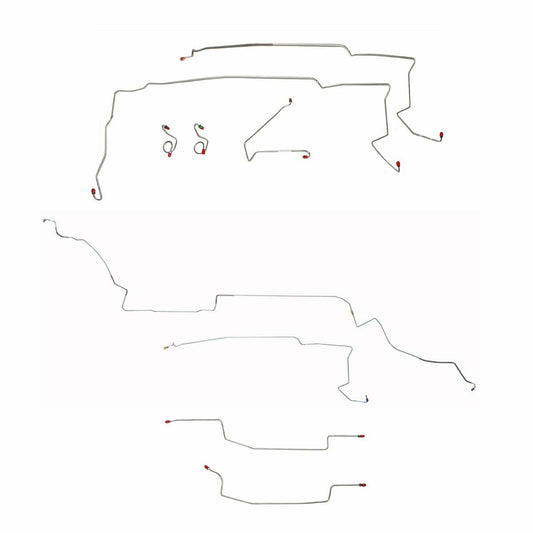 87-93 Ford Mustang Brake Line Kit With Sub Frame Connectors - Complete Brake Line Kit Car Part People