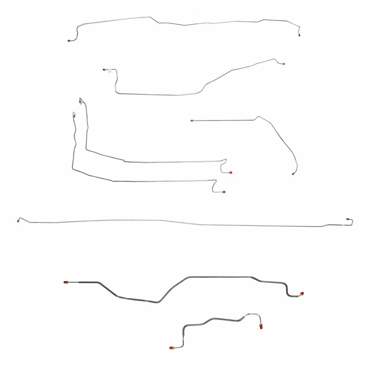 1999-02 Chevrolet Silverado Brake Line 4WD Reg Cab 78 Bed Stainless - CBK0130SS - Complete Brake Line Kit Car Part People