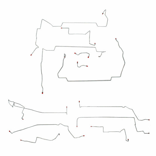 1999-04 Ford Mustang GT 4.6L V8 Complete Brake Line Traction Control - CBK0135OM - Complete Brake Line Kit Car Part People