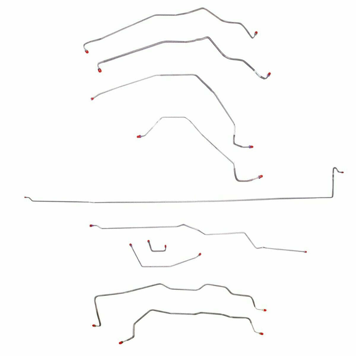 1981-86 GMC K3500 Complete Brake Line Kit No ABS Crew Cab Long Bed - CBK0136OM - Complete Brake Line Kit Car Part People